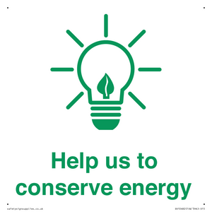 Help us to conserve energy 